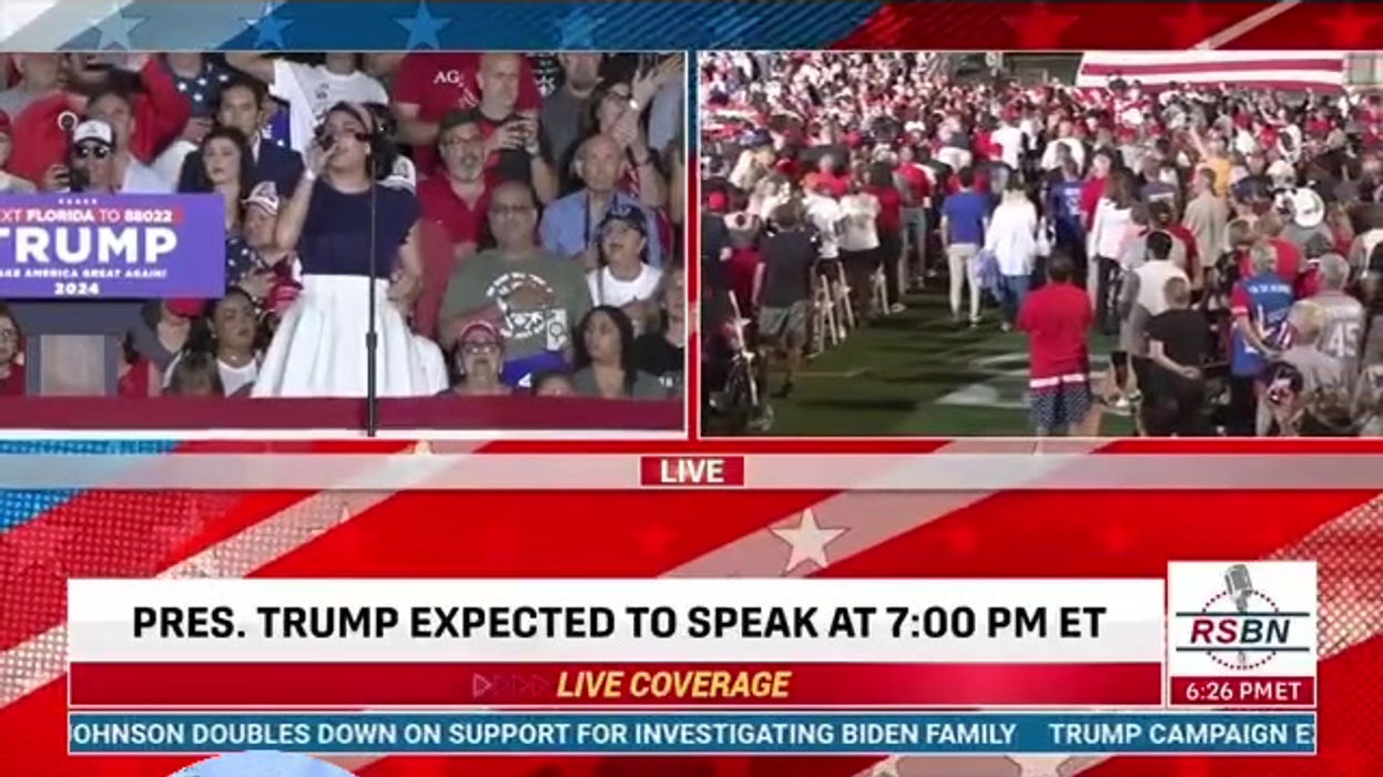 "The National Anthem" - Trump Rally in Hialeah Florida 2023